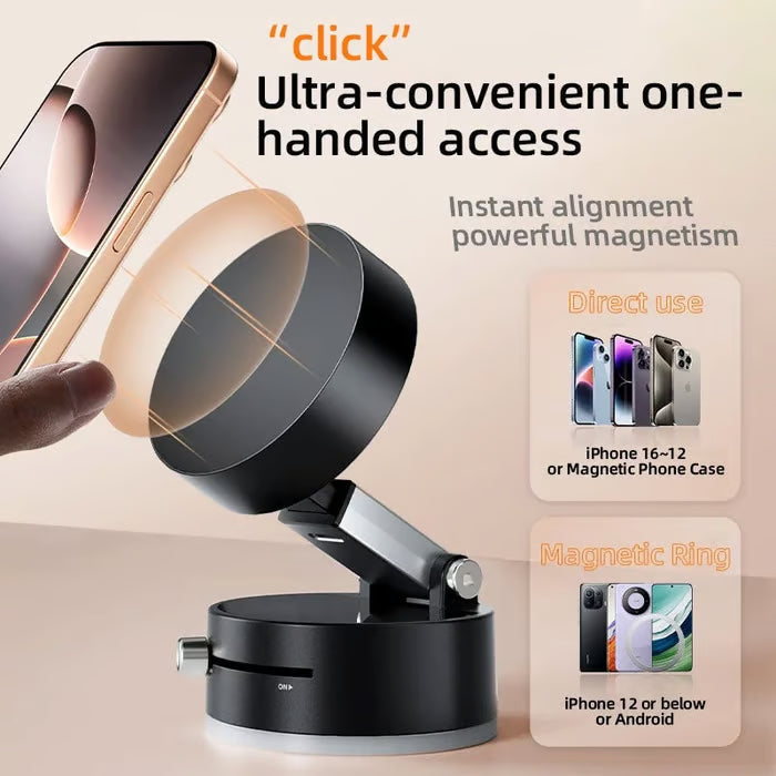 Foldable Vacuum Magnetic Car Phone Holder